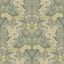 Ojvind Sea Green and Yellow Floral Damask Wallpaper Roll