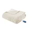 60" x 70" Ivory Plush Electric Heated Blanket