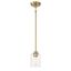 Elegant Mini Pendant Light in Satin Brass with Glass Shade