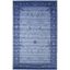 Serene Deep Blue Floral Indoor Rectangular Rug