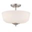 Darcy 16" Sleek Modern Semi-Flush Bowl Light in Brushed Nickel