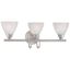 Elysian 3-Light Matte Nickel Vanity Fixture with Frosted Glass