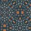 Dark Blue Floral Non-Pasted Washable Wallpaper Roll