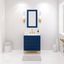 Bristol 30" Monarch Blue Single Sink Vanity with Carrara Marble Top