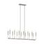 Brianna Polished Nickel 14-Light Linear Chandelier