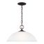 Geary Bronze 15.75" Satin Etched Glass Energy Star Pendant Light