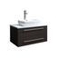 Lucera 30'' Espresso Solid Wood Wall-Mount Vanity with Quartz Top