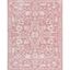 Blush Floral Reversible Easy-Care Synthetic 5' x 7' Rug