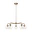 Satin Brass Jett 5-Light Industrial Farmhouse Outdoor Chandelier