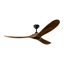 Midnight Black and Dark Walnut 60-Inch Smart Ceiling Fan