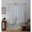 Itaji White Sheer Linen Look Rod Pocket Curtain Panels