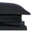 Classic Black Cotton Percale Full Sheet Set