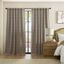 Sawyer Taupe Linen Textured Blackout Window Curtain Panel