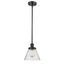 Elegant Mini Pendant Light in Oil Rubbed Bronze with Glass Shade