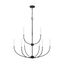 Midnight Black 9-Light Candle Chandelier