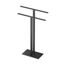 Matte Black Modern Two-Level Floorstanding Towel Holder