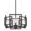 Matte Black 16'' Modern Intersecting Boxes Indoor/Outdoor Pendant with Clear Glass