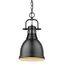 Transitional Mini Bowl Indoor/Outdoor Pendant in Matte Black