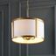 Thatcher Transitional LED Drum Pendant Light - Gold and White