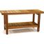 36" Natural Teak Wood Spa Shower Bench with Shelf