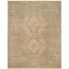 Hand-Knotted Beige and Gray Wool Area Rug 8' x 10' with Persian Inspiration