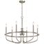 Brushed Nickel 6-Light Modern Candle Chandelier