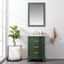 Evergreen Solid Wood Single Vanity with Marble Top