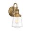 Taylor Old Satin Brass and Bronze 11.5" Dimmable Wall Sconce