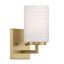 Leavenworth Brushed Gold Dimmable Wall Sconce with Opal Glass Shade