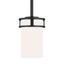 Midnight Black Glass Cylinder Mini Pendant Light