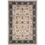 Light Beige and Anthracite 9' x 12' Synthetic Easy Care Area Rug