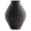 Antique Brown Ribbed Polyresin Decorative Vase