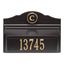 Colonial Black and Gold Aluminum Wall Mounted Mailbox