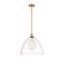 Bristol 16" Clear Glass and Gold Pendant Light