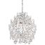 Elegant Chrome Mini Chandelier with Crystal Accents, 3-Light