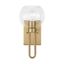 Satin Brass Clear Glass Dimmable Wall Sconce