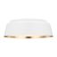 Matte White Silk Screen 3-Light Modern Flush Mount