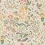 Apricot and Teal Scandinavian Floral Non-Woven Wallpaper Roll