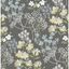 Grey Floral Non-Pasted Washable Wallpaper Roll