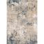 Large Blue and Beige Abstract Reversible Synthetic Rug