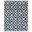 Blue Geometric Braided Shag 8' x 10' Synthetic Rug