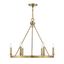 Savoy Elegance 6-Light Dimmable Wagon-Wheel Brass Chandelier