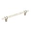 8.75" Brushed Nickel and Marble White Bar Pull