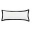 Elegant Empire Bordered Lumbar Pillow, White & Black, 14" x 36"