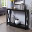 Eco-Friendly Oxford Black Console Table with Dual-Tier Storage