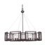 Bronze 35.5" Contemporary Candle Chandelier with Clear Glass