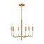 Brianna Burnished Brass 6-Light Minimalist Chandelier