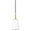 Satin Brass and Opal Glass Mini Pendant Light