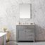 Jasper 36'' Gray Freestanding Bathroom Vanity with Carrara Top