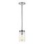 Zire Chrome Mini Pendant Light with Clear Glass Shade